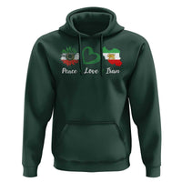Peace Love Iran Hoodie Sunflower Flag