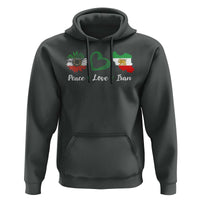 Peace Love Iran Hoodie Sunflower Flag
