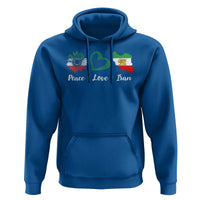 Peace Love Iran Hoodie Sunflower Flag
