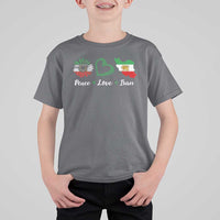 Peace Love Iran T Shirt For Kid Sunflower Flag