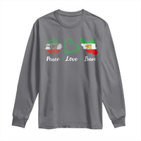 Peace Love Iran Long Sleeve Shirt Sunflower Flag