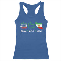 Peace Love Iran Racerback Tank Top Sunflower Flag