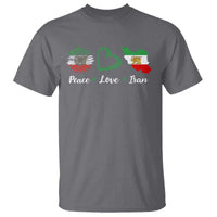 Peace Love Iran T Shirt Sunflower Flag