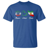 Peace Love Iran T Shirt Sunflower Flag