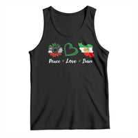 Peace Love Iran Tank Top Sunflower Flag
