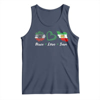 Peace Love Iran Tank Top Sunflower Flag