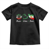 Peace Love Iran Toddler T Shirt Sunflower Flag