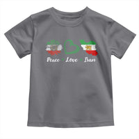 Peace Love Iran Toddler T Shirt Sunflower Flag