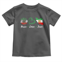 Peace Love Iran Toddler T Shirt Sunflower Flag