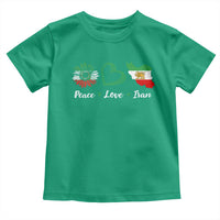 Peace Love Iran Toddler T Shirt Sunflower Flag