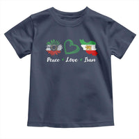 Peace Love Iran Toddler T Shirt Sunflower Flag