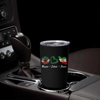 Peace Love Iran Tumbler Cup Sunflower Flag