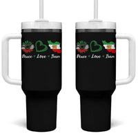 Peace Love Iran Tumbler With Handle Sunflower Flag