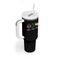 Peace Love Iran Tumbler With Handle Sunflower Flag