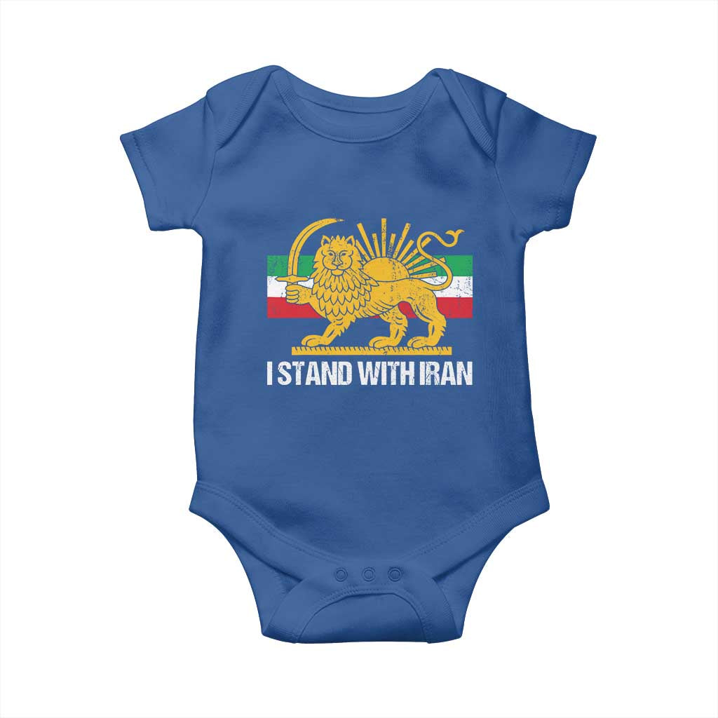 I Stand With Iran Baby Onesie Shir o Khorshid Lion And Sun Iran Persia
