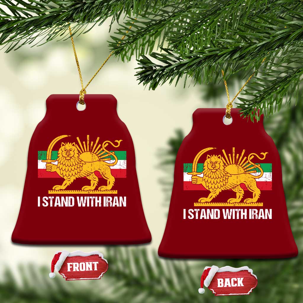 I Stand With Iran Ceramic Ornament Shir o Khorshid Lion And Sun Iran Persia