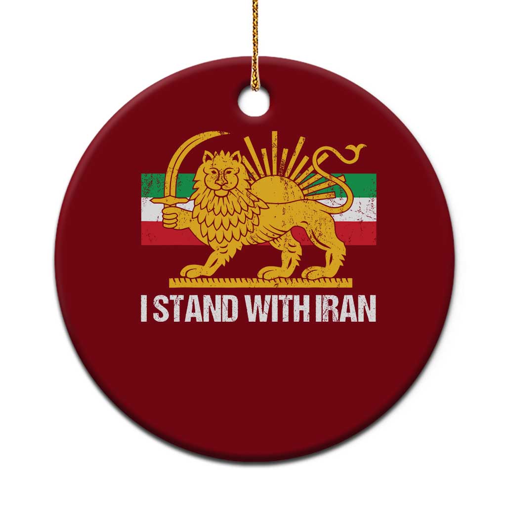 I Stand With Iran Ceramic Ornament Shir o Khorshid Lion And Sun Iran Persia