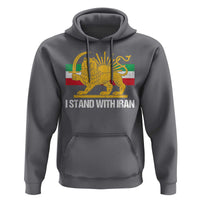 I Stand With Iran Hoodie Shir o Khorshid Lion And Sun Iran Persia