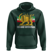 I Stand With Iran Hoodie Shir o Khorshid Lion And Sun Iran Persia