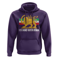 I Stand With Iran Hoodie Shir o Khorshid Lion And Sun Iran Persia