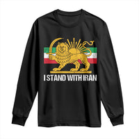 I Stand With Iran Long Sleeve Shirt Shir o Khorshid Lion And Sun Iran Persia