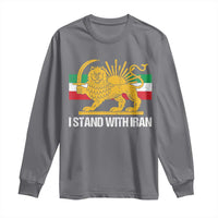 I Stand With Iran Long Sleeve Shirt Shir o Khorshid Lion And Sun Iran Persia
