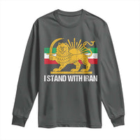 I Stand With Iran Long Sleeve Shirt Shir o Khorshid Lion And Sun Iran Persia