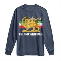 I Stand With Iran Long Sleeve Shirt Shir o Khorshid Lion And Sun Iran Persia