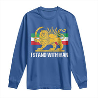 I Stand With Iran Long Sleeve Shirt Shir o Khorshid Lion And Sun Iran Persia