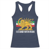 I Stand With Iran Racerback Tank Top Shir o Khorshid Lion And Sun Iran Persia