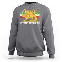 I Stand With Iran Sweatshirt Shir o Khorshid Lion And Sun Iran Persia