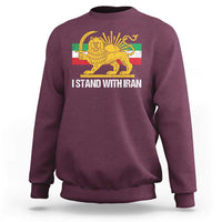 I Stand With Iran Sweatshirt Shir o Khorshid Lion And Sun Iran Persia