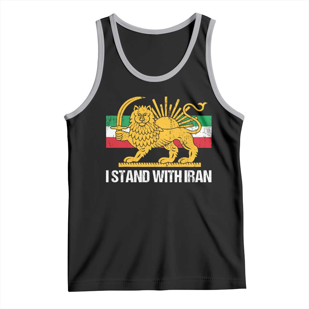 I Stand With Iran Tank Top Shir o Khorshid Lion And Sun Iran Persia
