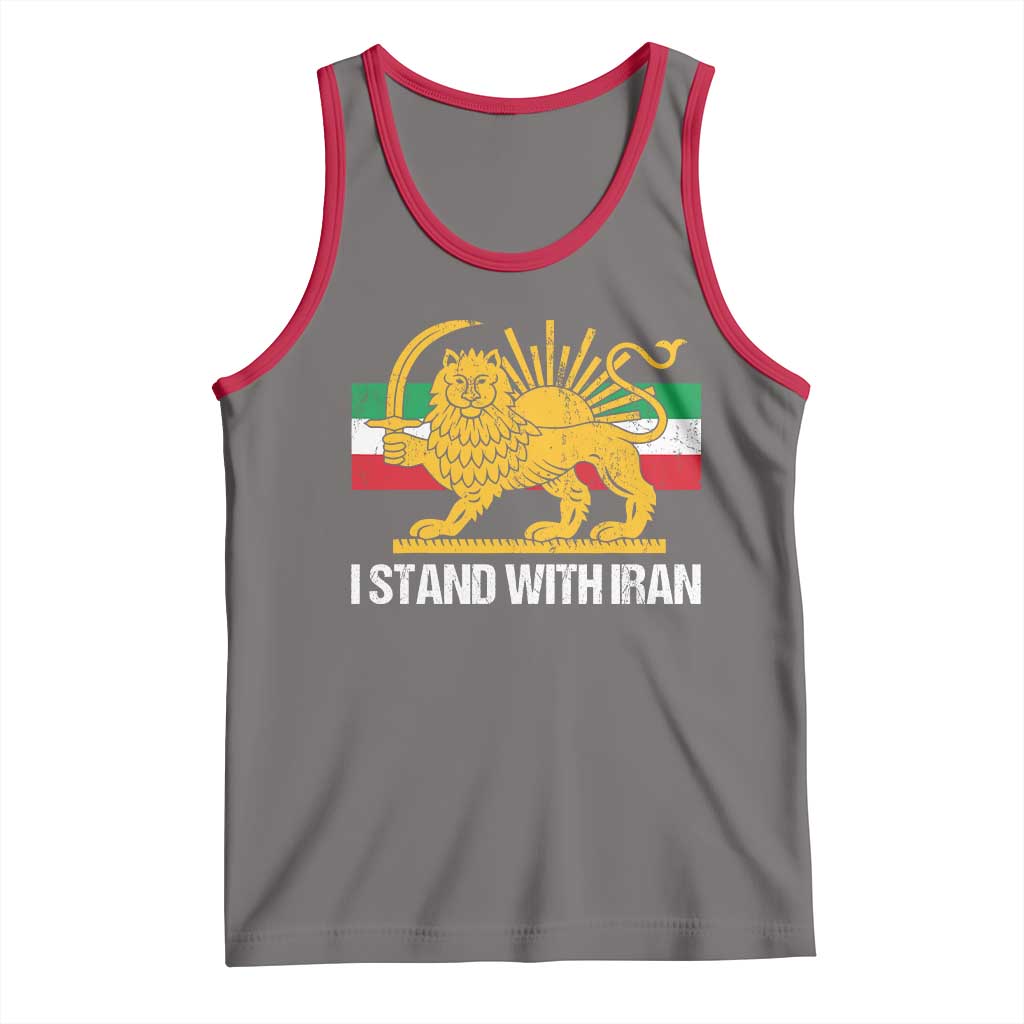 I Stand With Iran Tank Top Shir o Khorshid Lion And Sun Iran Persia