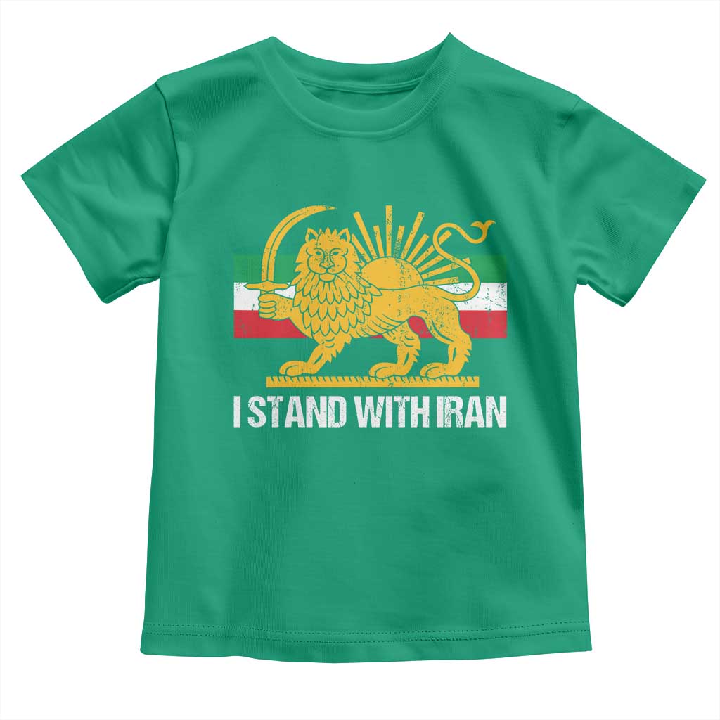I Stand With Iran Toddler T Shirt Shir o Khorshid Lion And Sun Iran Persia
