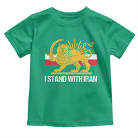 I Stand With Iran Toddler T Shirt Shir o Khorshid Lion And Sun Iran Persia