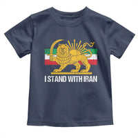 I Stand With Iran Toddler T Shirt Shir o Khorshid Lion And Sun Iran Persia