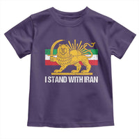 I Stand With Iran Toddler T Shirt Shir o Khorshid Lion And Sun Iran Persia