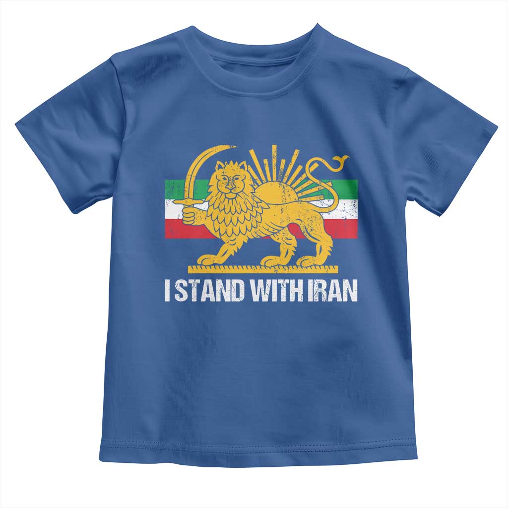 I Stand With Iran Toddler T Shirt Shir o Khorshid Lion And Sun Iran Persia