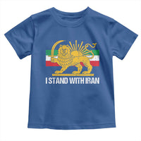 I Stand With Iran Toddler T Shirt Shir o Khorshid Lion And Sun Iran Persia