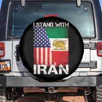 I Stand With Iran Spare Tire Cover Persian American Flag USA Persia Lion And Sun Iran
