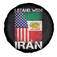 I Stand With Iran Spare Tire Cover Persian American Flag USA Persia Lion And Sun Iran