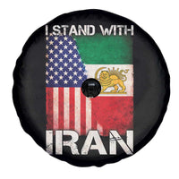I Stand With Iran Spare Tire Cover Persian American Flag USA Persia Lion And Sun Iran