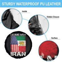 I Stand With Iran Spare Tire Cover Persian American Flag USA Persia Lion And Sun Iran