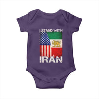 I Stand With Iran Baby Onesie Persian American Flag USA Persia Lion And Sun Iran