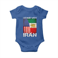 I Stand With Iran Baby Onesie Persian American Flag USA Persia Lion And Sun Iran