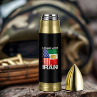I Stand With Iran Bullet Tumbler Persian American Flag USA Persia Lion And Sun Iran