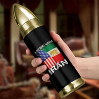 I Stand With Iran Bullet Tumbler Persian American Flag USA Persia Lion And Sun Iran