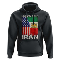 I Stand With Iran Hoodie Persian American Flag USA Persia Lion And Sun Iran