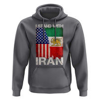 I Stand With Iran Hoodie Persian American Flag USA Persia Lion And Sun Iran